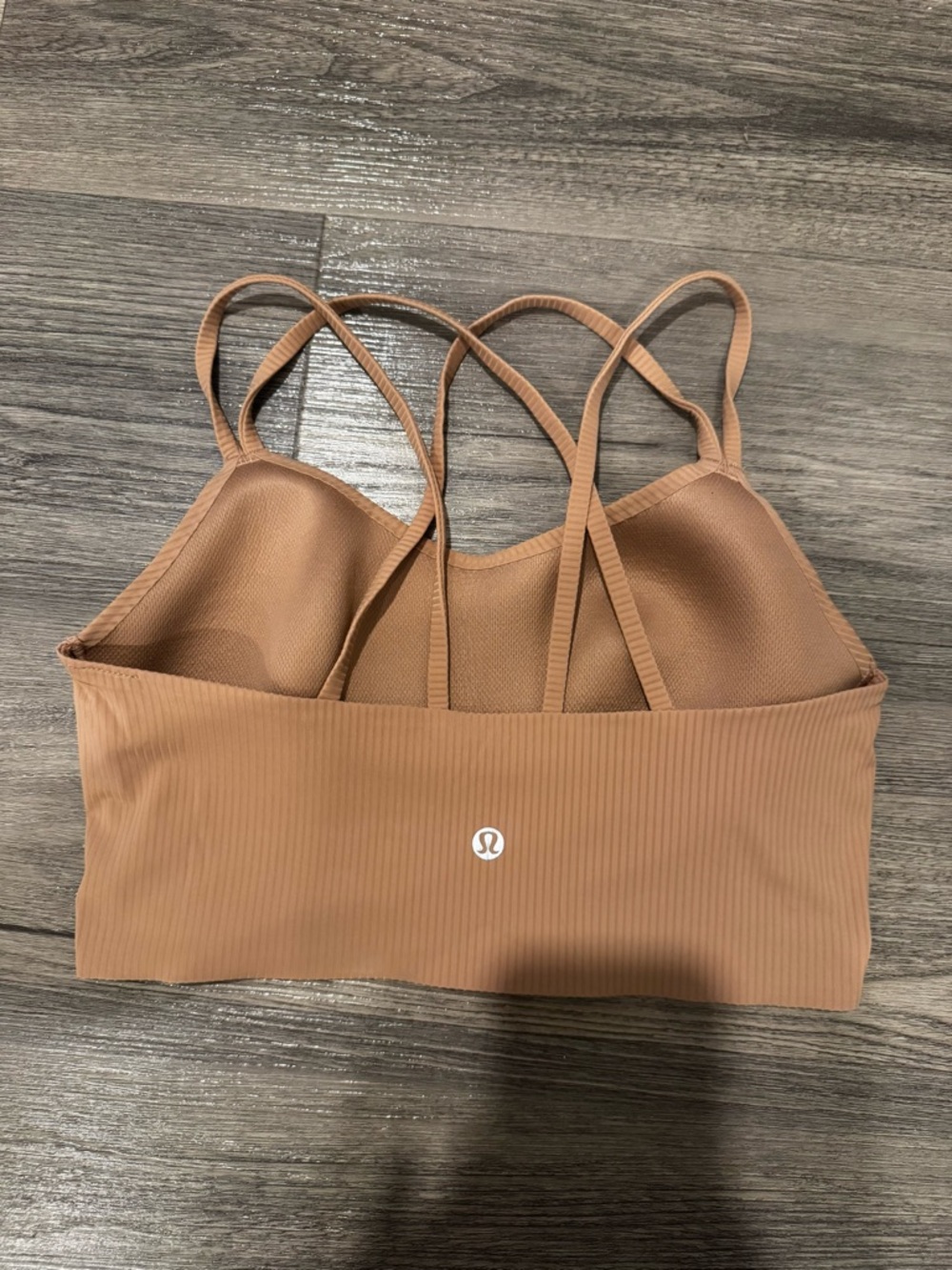 Lululemon Like a Cloud Ribbed Longline Bra Light Support, B/C Cup Pink Clay Sz 8 - Picture 5 of 7